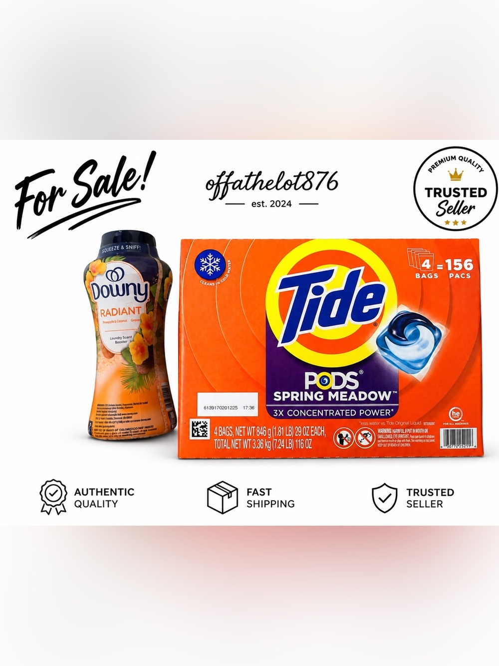 Tide Pods and Downy Scent Booster
